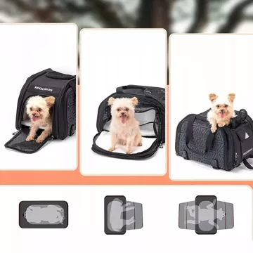 Rockbros 30140028001 Transport-Fahrradtasche für Katzen und Hunde – Schwarz