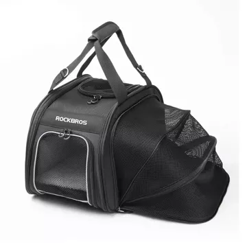 Rockbros 30140028001 Transport-Fahrradtasche für Katzen und Hunde – Schwarz