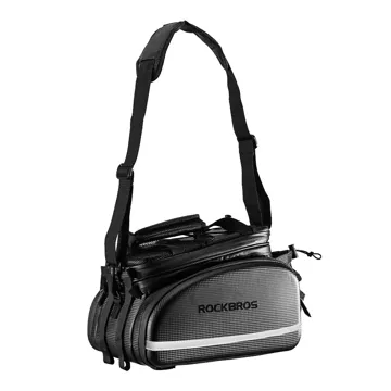 Rockbros A6-6 Fahrradtasche für den Kofferraum, 35 l, mit ausklappbaren Taschen – Schwarz