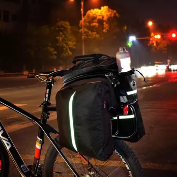 Rockbros A6-6 Fahrradtasche für den Kofferraum, 35 l, mit ausklappbaren Taschen – Schwarz