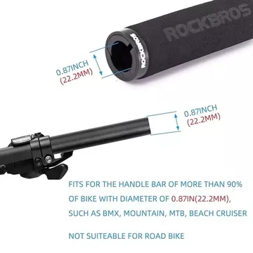 Rockbros BT1001BKBK Schwamm-Fahrradlenkergriffe – Schwarz