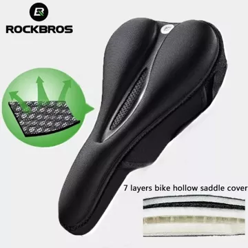 Rockbros LF047-S Silikongel-Fahrradsitzbezug Größe M – Schwarz