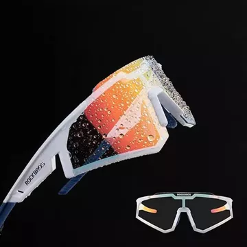 Rockbros SP297 polarisierende Fahrradbrille – weiß