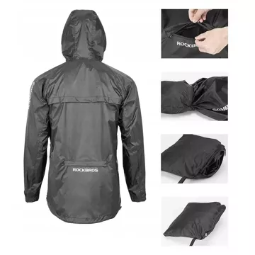 Rockbros YPY013BKL Regenjacke atmungsaktiv winddicht L - Schwarz