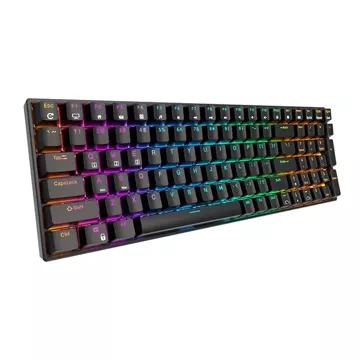 Royal Kludge RK100 RGB mechanische Tastatur, brauner Schalter (schwarz)