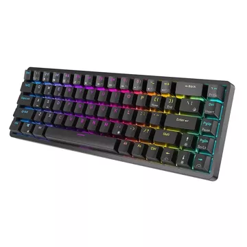 Royal Kludge RK837 RGB mechanische Tastatur, roter Schalter (schwarz)