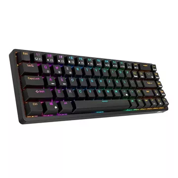 Royal Kludge RK837 RGB mechanische Tastatur, roter Schalter (schwarz)