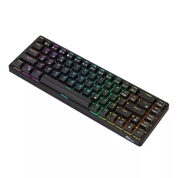 Royal Kludge RK837 RGB mechanische Tastatur, roter Schalter (schwarz)