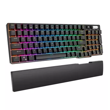 Royal Kludge RK96 RGB mechanische Tastatur, roter Schalter (schwarz)