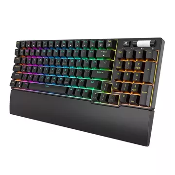 Royal Kludge RK96 RGB mechanische Tastatur, roter Schalter (schwarz)