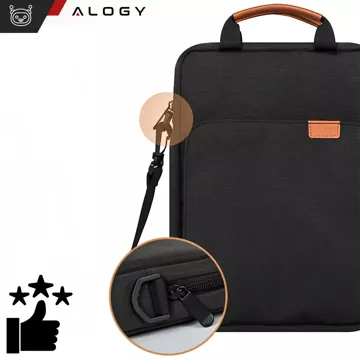 Rucksack Laptoptasche 15,6 Zoll Herren Damen Großer USB-Flugzeugkoffer Unisex 42x30x10cm Alogy Wasserdicht Schwarz