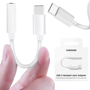 Samsung EE-UC10JUWEGUS Adapter Audio Adapter Schalter USB-C auf Klinke 3,5 mm Original Weiß