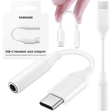 Samsung EE-UC10JUWEGUS Adapter Audio Adapter Schalter USB-C auf Klinke 3,5 mm Original Weiß