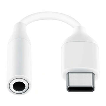 Samsung EE-UC10JUWEGUS Adapter Audio Adapter Schalter USB-C auf Klinke 3,5 mm Original Weiß