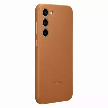 Samsung Lederhülle für Samsung Galaxy S23 Plus Echtes Kamelleder Case (EF-VS916LAEGWW)