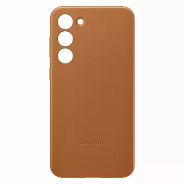 Samsung Lederhülle für Samsung Galaxy S23 Plus Echtes Kamelleder Case (EF-VS916LAEGWW)