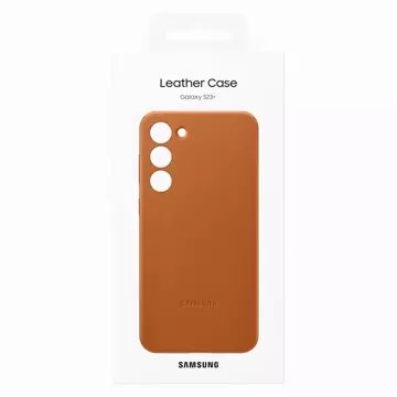 Samsung Lederhülle für Samsung Galaxy S23 Plus Echtes Kamelleder Case (EF-VS916LAEGWW)