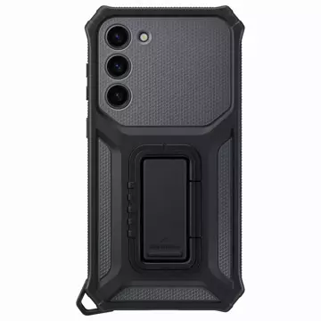 Samsung Rugged Gadget Case für Samsung Galaxy S23 Plus gepanzerte Abdeckung Ringhalter Ständer grau