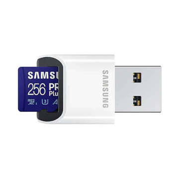 Samsung microSDXC PRO Plus 256 GB Speicherkarte mit Lesegerät (MB-MD256KB)