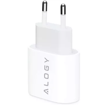 Schnelles 30-W-USB-C-Wandladegerät USB Typ C GaN PD für iPhone Alogy Cube Weißes USB-C-Kabel 1 m