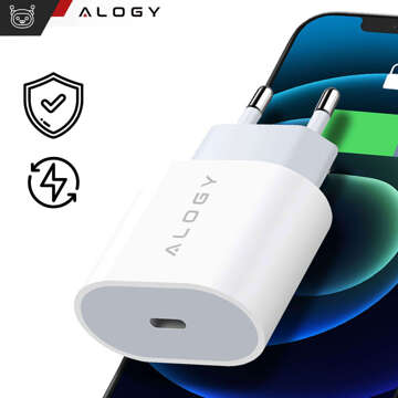 Schnelles und leistungsstarkes 35-W-USB-C-Wandladegerät USB Typ C PD GaN für iPhone Alogy White