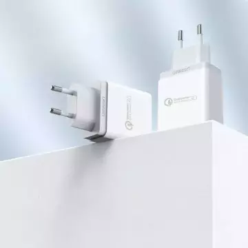 Schnellladegerät UGREEN Quick Charge 3.0 18W 3A USB weiß (10133)