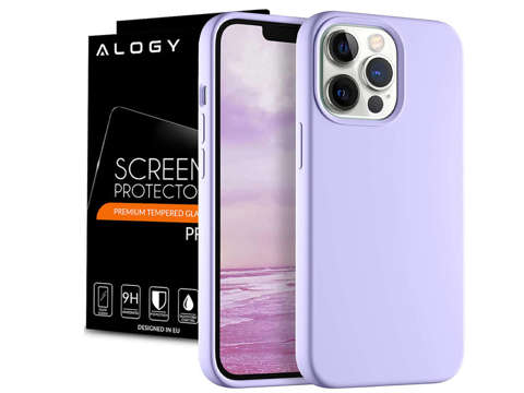 Schützende Alogy Thin Soft Case für iPhone 13 Pro Violet Glass