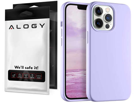 Schützende Alogy Thin Soft Case für iPhone 13 Pro Violet Glass