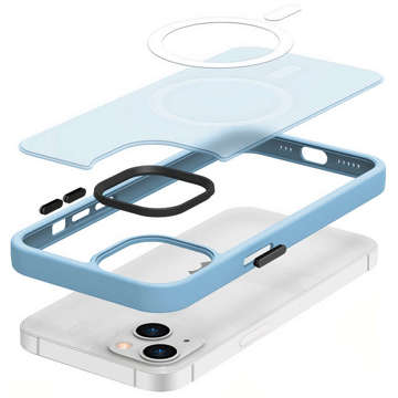 Schützendes MagMat Case für MagSafe für Apple iPhone 14 Matt Sierra Blue