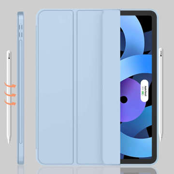 Schutzhülle Alogy Book Cover Federmäppchen mit Stifthalter für Apple iPad Air 4 2020 / Air 5 2022 10,9 Zoll, blaues Glas