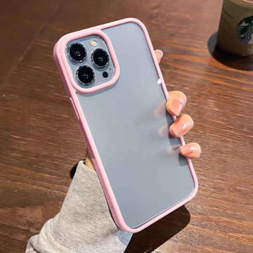 Schutzhülle Alogy Hybrid Candy Case für Apple iPhone 13 Pro rosa-transparentes Glas