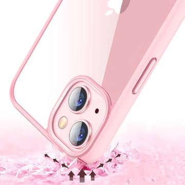 Schutzhülle Alogy Hybrid Candy Case für Apple iPhone 13 pink-transparent Glas