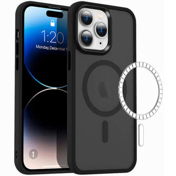 Schutzhülle MagMat Case für MagSafe für Apple iPhone 11 Pro Mattschwarzes Glas