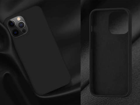 Schutzhülle für Alogy Thin Soft Case für iPhone 13 Pro, schwarzes Glas