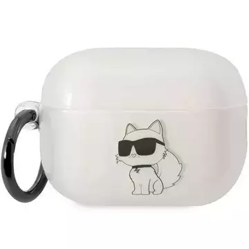 Schutzhülle für Kopfhörer Karl Lagerfeld KLAP2HNCHTCT für Apple AirPods Pro 2 Abdeckung transparent Ikonik Choupette