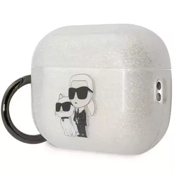 Schutzhülle für Kopfhörer Karl Lagerfeld KLAP2HNKCTGT für Apple AirPods Pro 2 Abdeckung transparent Gliter Karl