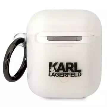 Schutzhülle für Kopfhörer Karl Lagerfeld für AirPods 1/2 Abdeckung transparent Karl`s Head