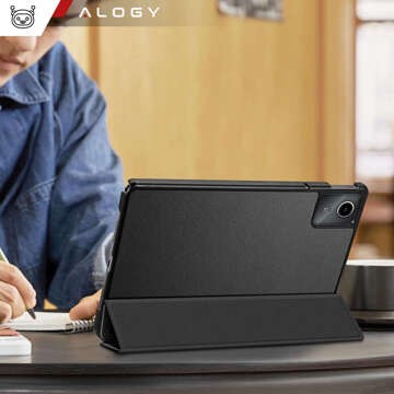 Schutzhülle für Lenovo Tab M11 10,95 Zoll TB330FU / TB330XU / TB331FC, Buchhülle mit Klappgehäuse, Case Cover Alogy, Schwarz