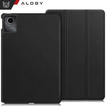 Schutzhülle für Lenovo Tab M11 10,95 Zoll TB330FU / TB330XU / TB331FC, Buchhülle mit Klappgehäuse, Case Cover Alogy, Schwarz