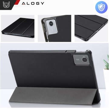 Schutzhülle für Lenovo Tab M11 10,95 Zoll TB330FU / TB330XU / TB331FC, Buchhülle mit Klappgehäuse, Case Cover Alogy, Schwarz