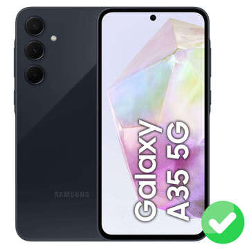 Schutzhülle für Samsung Galaxy A35 5G, gepanzert, wasserdicht, IP68, 360-Grad-Rüstung, integriertes Glas, Alogy, Schwarz