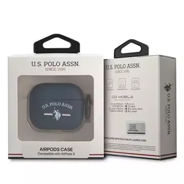 Schutzhülle für US Polo Kopfhörer für Apple AirPods 3 marineblau