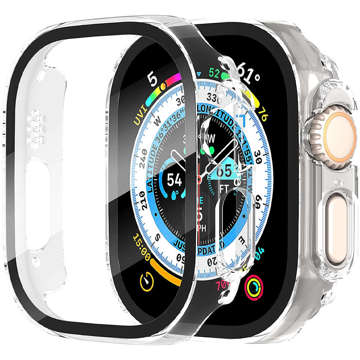 Schutzhülle mit Glas Alogy Protector Case 2in1 Overlay Case für Apple Watch Ultra 49mm Klar