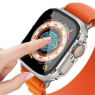 Schutzhülle mit Glas Alogy Protector Case 2in1 Overlay Case für Apple Watch Ultra 49mm Klar