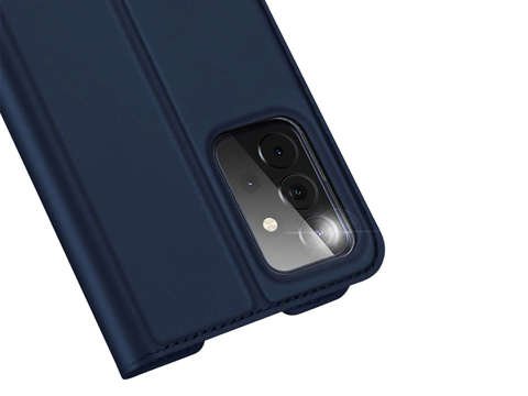 Schutzhülle mit einer Abdeckung Dux Ducis Skin Leder für Samsung Galaxy A72 Marineblau