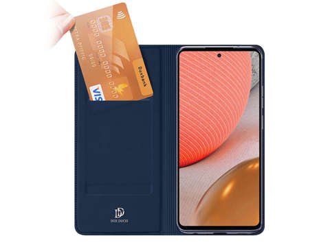 Schutzhülle mit einer Abdeckung Dux Ducis Skin Leder für Samsung Galaxy A72 Marineblau