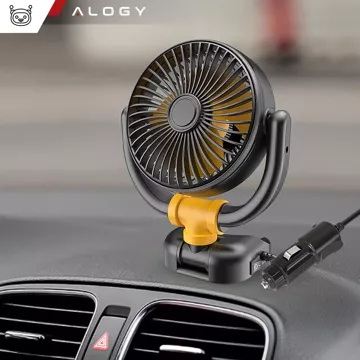 Schwarz Kleiner Ventilator Mini-Autoventilator für Cockpit-Armaturenbrett Zigarettenanzünder für Auto 12V Leise Alogy Auto