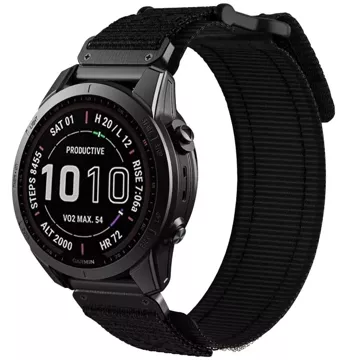 Scout Pro Nylonband für Garmin Fenix ​​​​5 / 6 / 6 pro / 7 Schwarz