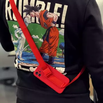 Seilhülle Gelhülle mit einer Kette Lanyard Tasche Lanyard iPhone 11 Pro lila