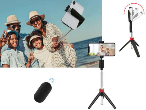 Selfie-Stick Alogy Mini-Stativ Einbeinstativ Schwarz